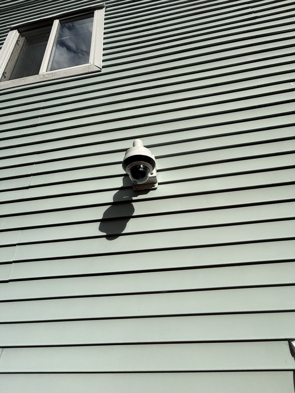Exterior CCTV camera installed on a home